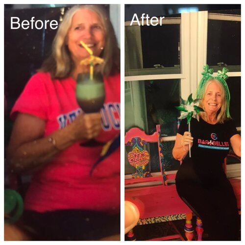 Kathy Healey — before and after at Lana's Barbelles